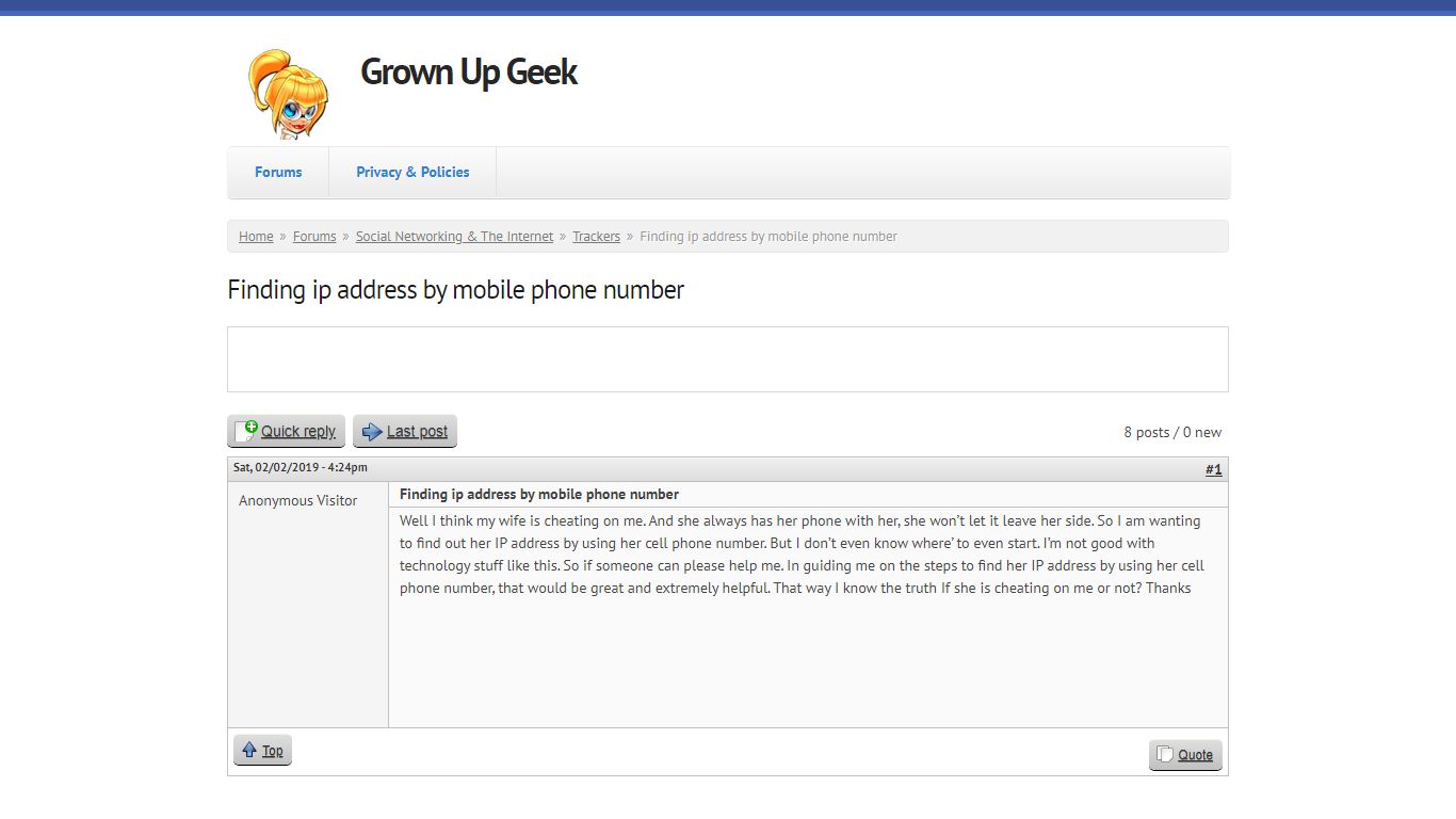 Finding ip address by mobile phone number | Grown Up Geek